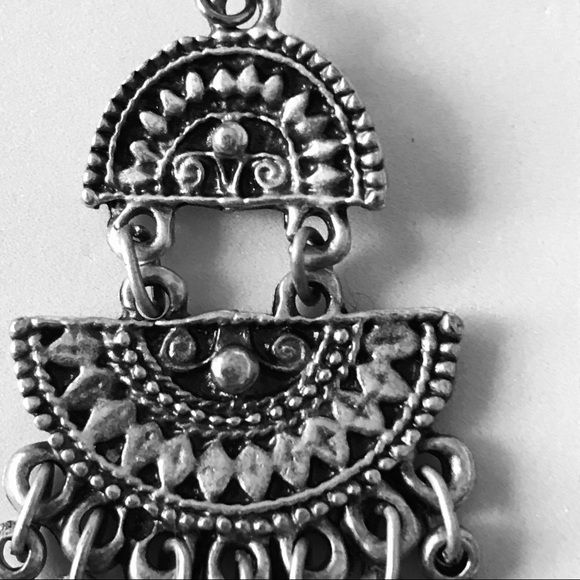 Boho Sterling (Stamped) Silver Earrings! Dangly w Spikes at Bottoms! - Picture 3 of 6
